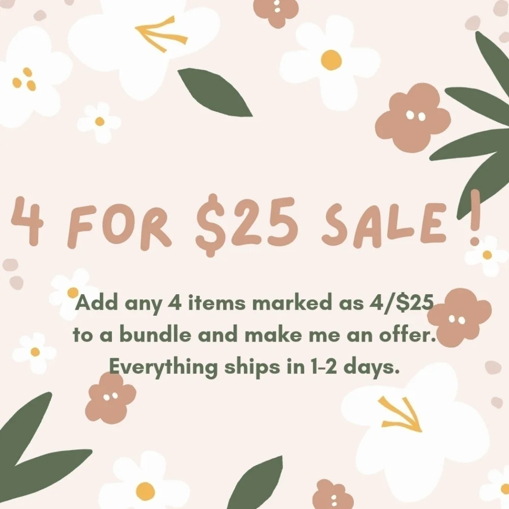 4 for $25 sale